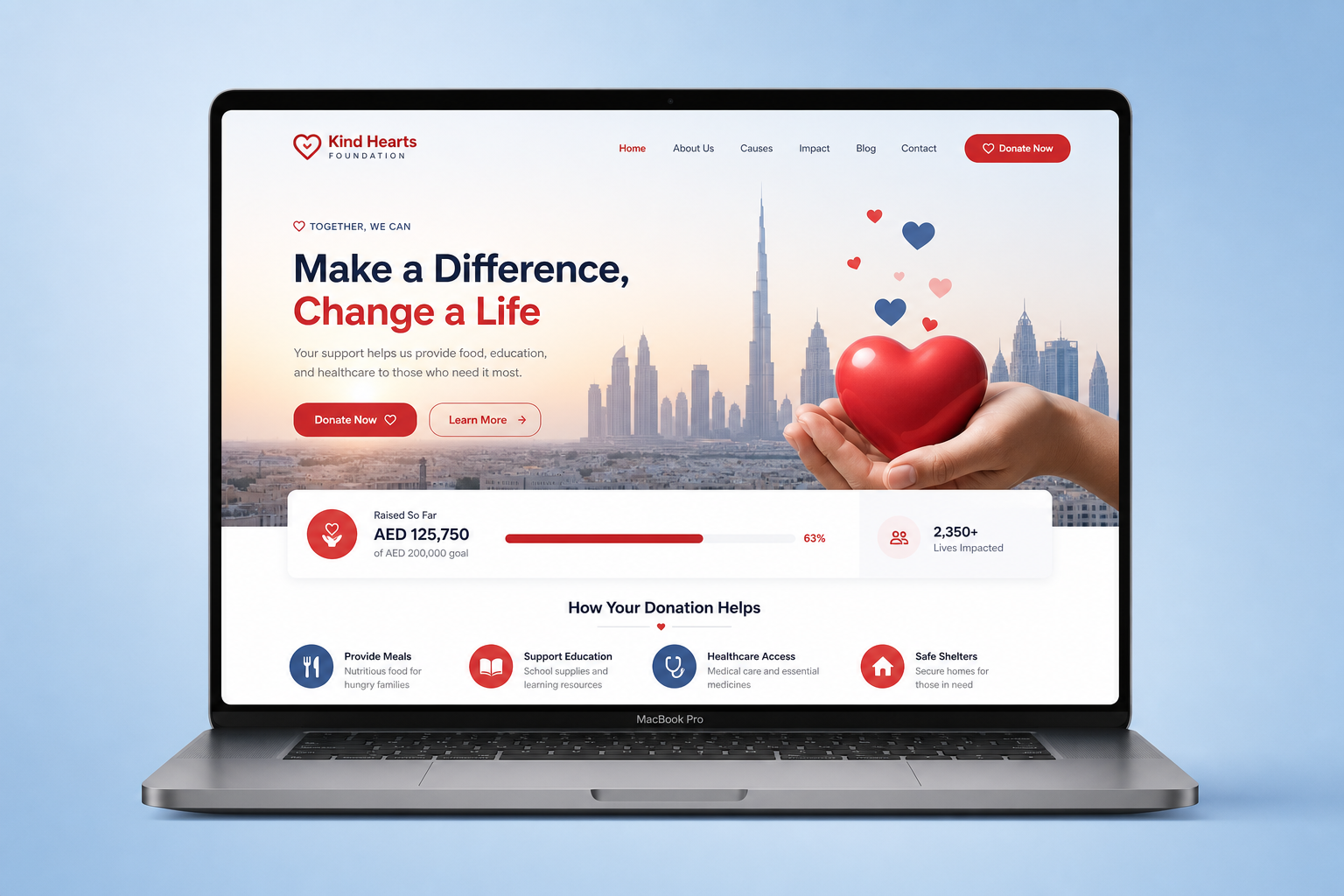 Dubai Charity — Charity Website project